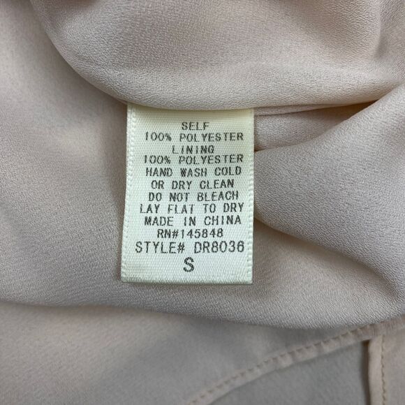 Everly One Shoulder Wrap Dress Womens Size Small Cream - Picture 14 of 14